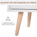 Aparador multiuso para cozinha sala de jantar 80x29,5x96cm Branco