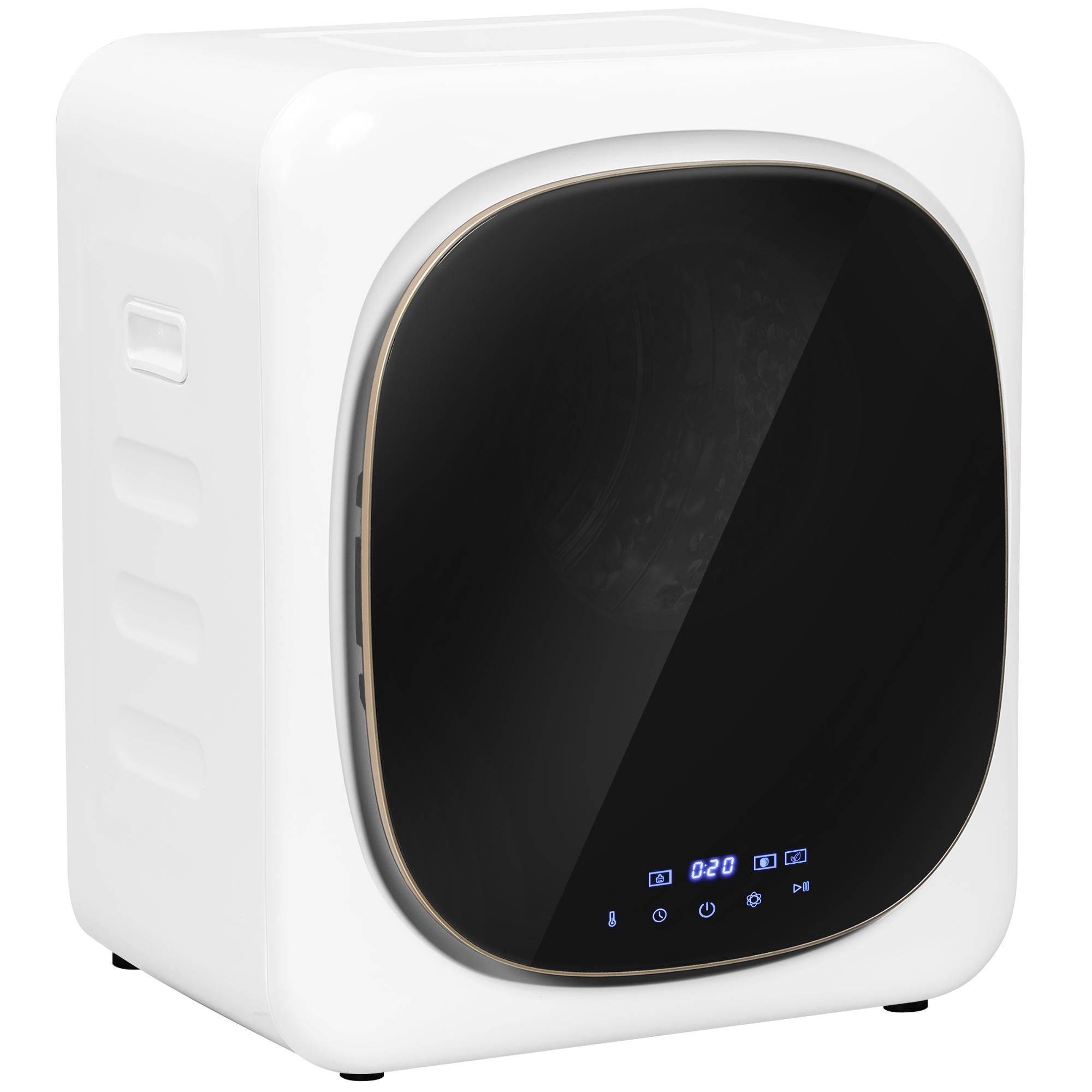 Máquina de Secar por Exaustão 4 kg 800W com Ecrã Tátil, Controlo de Tempo e Temperatura, Secagem Uniforme, Branco