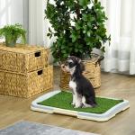 Sanita para Cães com Relva Artificial Grade e Bandeja Desmontável para Adestramento de Cães 63x48,5x6 cm Multicor