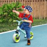 Bicicleta sem Pedais para Crianças de 18 - 48 Meses Bicicleta de Equilíbrio com Assento Ajustável em Altura 66,5x34x47 cm Verde