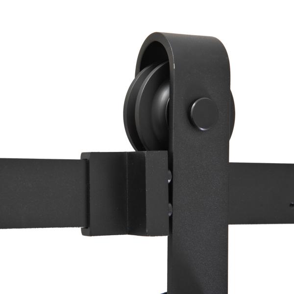 Kit de acessórios para porta de correr deslizante Conjunto de peças de metal Trilhos de rolo de aço carbono