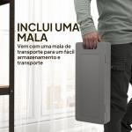 Conjunto de 6 Halteres Hexagonais de 1,5 kg 1 kg e 0,5 kg com Revestimento de PU e Mala 43x18x7,5 cm Multicolor