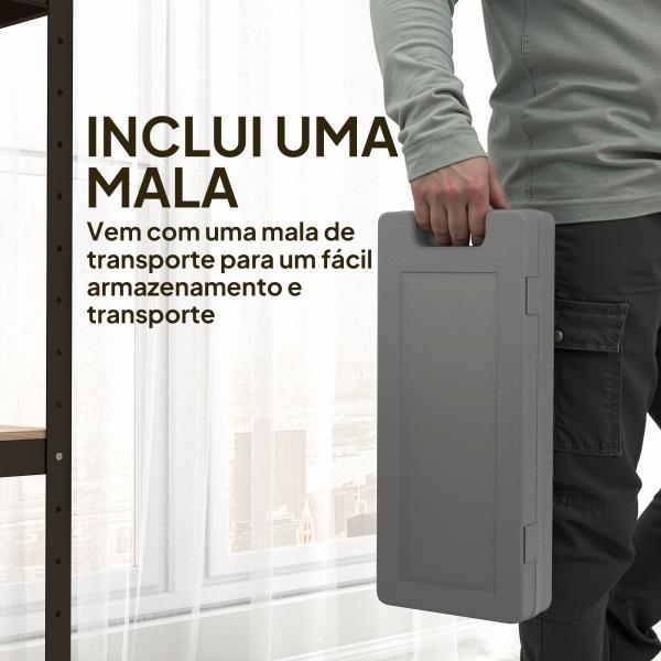 Conjunto de 6 Halteres Hexagonais de 1,5 kg 1 kg e 0,5 kg com Revestimento de PU e Mala 43x18x7,5 cm Multicolor