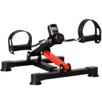 Mini Bicicleta Estática de Exercícios Mini Bicicleta Estática com Altura e Comprimento Ajustáveis Tela LCD Máquina de Pedalar de Mãos e Pernas 33 - 43x40x24,5 - 34,5 cm Preto