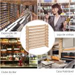 Suporte para Garrafas de Vinho para 96 Garrafas com 8 Níveis Suporte para Vinhos Vertical 114x28x113,5 cm Madeira