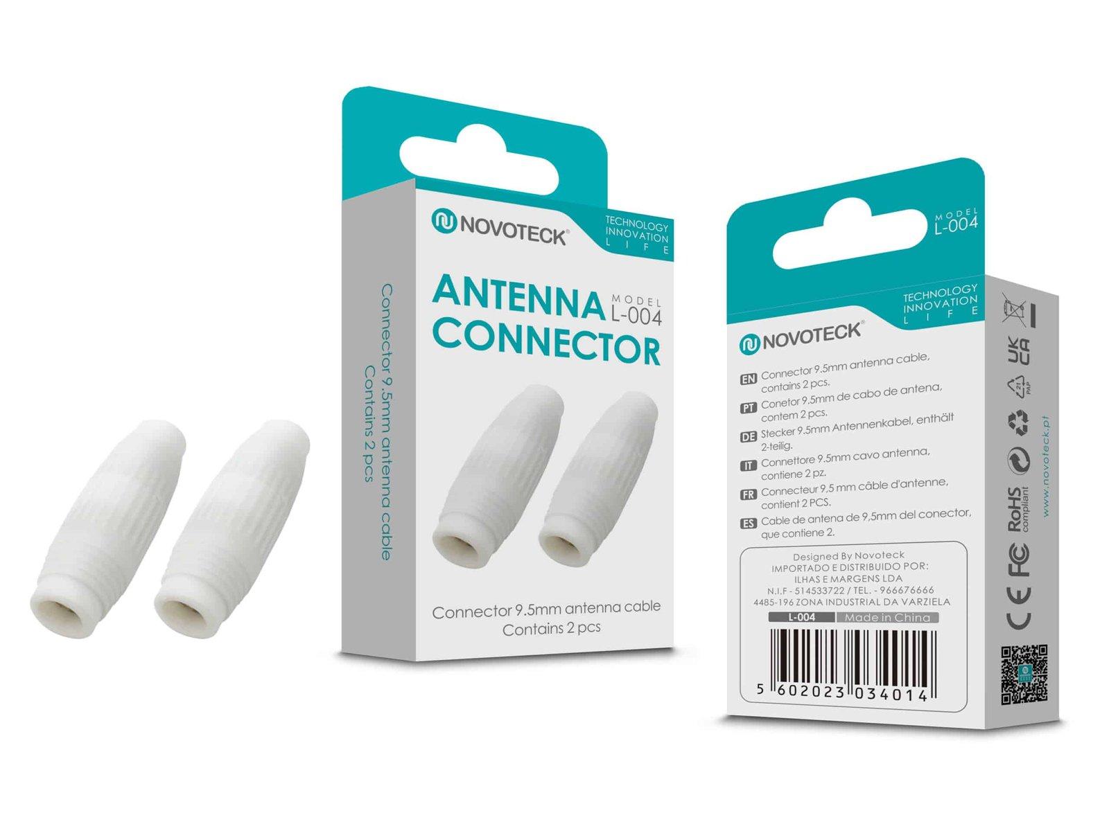 Conector de Antena NOVOTECK L-004 - Pacote com 2, Fácil Instalação, Compatibilidade Universal