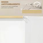 Sapateira Branca Estreita Armário Sapateiro Alto com 3 Gavetas para 18 Pares de Sapatos para Corredor 72x26x112 cm Branco