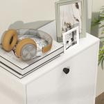 Sapateira Estreita Móvel Sapateira com 2 Gavetas Abatíveis e Prateleiras Ajustáveis para 8 Pares de Sapatos 47x26x85 cm Branco