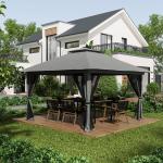 Tenda Dobrável Pop - UP 3,92x3,92x2,83 m com Altura Ajustável Proteção UV50+ Rede Mosquiteira e Bolsa de Transporte Cinza