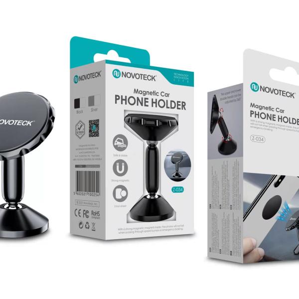 Suporte Magnético de Telemóvel para Carro Z - 034 - Íman Forte, Rotação 360°, Design Elegante, Fácil Instalação
