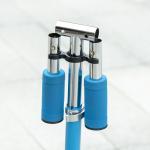 Trotinete para Crianças Dobrável com Luzes e Música 4 Alturas Ajustável Rodas Brilhantes e Pedal LED 67x32x65 - 78 cm Azul