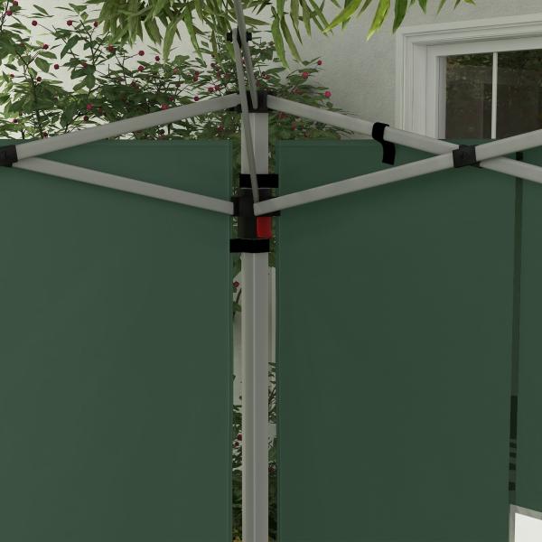 2 Paredes Laterais para Tenda de 3x3 / 3x4 m 295x195 cm Parede de Substituição de Tecido Oxford para Tendas Dobráveis Verde