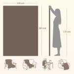 Manta Elétrica 180x130 cm Manta Térmica com Tecido Suave 10 Níveis de Temperatura e Temporizador Marrom