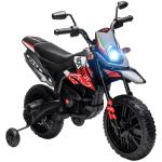 Mota Elétrica Infantil Aprilia 12V Rodas de Apoio Farol Música USB Amortecedor Vermelho 106,5x56x80 cm