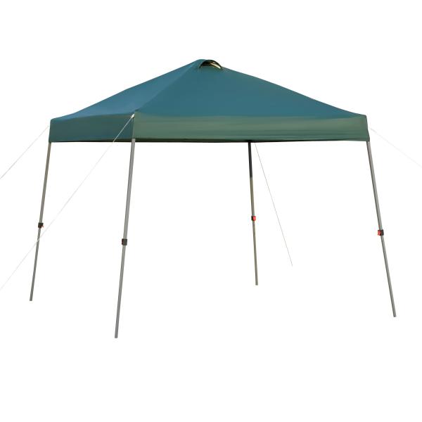 Tenda Dobrável 3x3 Portátil de Jardim com Bolsa de Transporte com Rodas Aço para Exterior Festas Campismo Verde