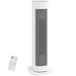 Aquecedor Elétrico de Baixo Consumo 2000W com 3 Modos Termostato Regulável Proteção contra Sobreaquecimento 21x19,7x61 cm Branco