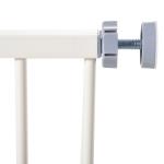 Barreira de Segurança para Animais de Estimação Cães com Extensão de 17,5 cm Sistema de Fechamento Automático 74 - 97,5x76,2 cm Branco