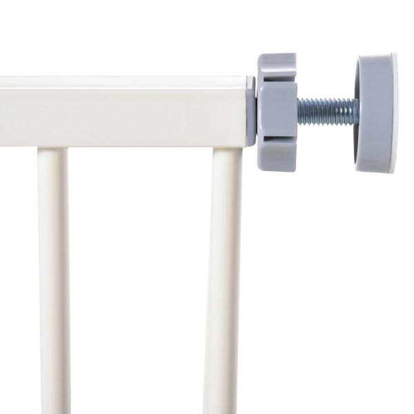 Barreira de Segurança para Animais de Estimação Cães com Extensão de 17,5 cm Sistema de Fechamento Automático 74 - 97,5x76,2 cm Branco