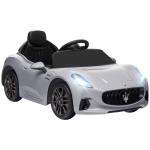 Carro Elétrico para Crianças Maserati Gran Turismo Folgore 12V Controlo Remoto Faróis Buzina e Música MP3 98x59x43 cm Cinza