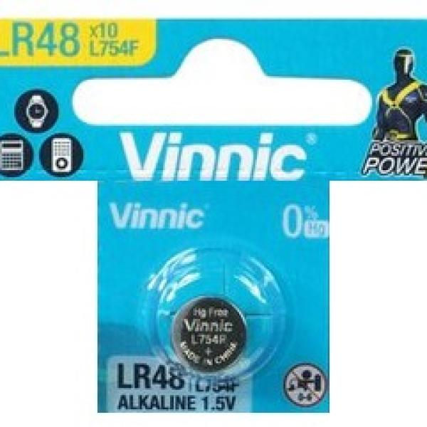 Pilha LR48/AG5/LR754/193/V393/309/SR48/SR754W 1,5V - VINNIC
