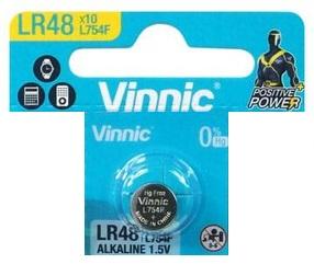 Pilha LR48/AG5/LR754/193/V393/309/SR48/SR754W 1,5V - VINNIC