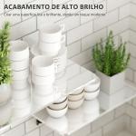 Conjunto de 2 Mesas Dobráveis de Parede Secretárias Flutuantes para Espaços Pequenos Mesas Rebatíveis Branco Brilhante