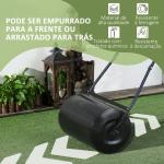 Rolo de Jardim 38L de Aço preenchido com água ou Areia Φ32x50cm Cabo destacável