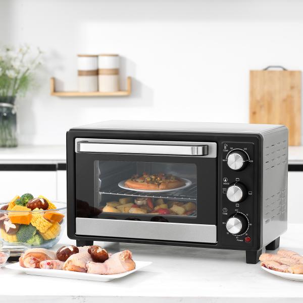Mini Forno 16L 1400W com 3 Modos de Aquecimento Temperatura até 230°C Temporizador 60 Minutos 44x32x28,1 cm Prata