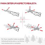 Árvore de Natal Artificial 180cm Ignífugo com 390 Pontas de Ramo PVC Decoração de Natal para Interiores Fácil de Montar Verde