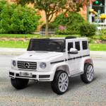 Carro Elétrico BENZ G500 Todo - o - Terreno com Bateria 12V Veículo Elétrico com Música Buzina Velocidade 3 - 5 km/h Branco