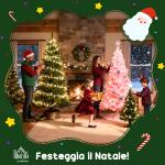 Árvore de Natal Artificial com 240 Luzes LED 618 Ramos Suporte de Aço e Formato Slim para Interior Ø68x180 cm Verde