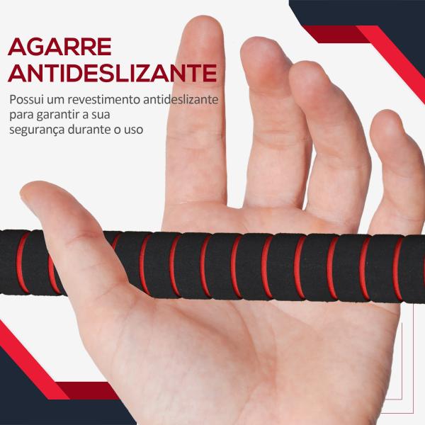 Conjunto de halteres 2 em 1 25 kg com barra ajustável Treinamento de força e levantamento de peso para ginasio preto