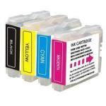 Pack 4x Tinteiros LC - 121 (Preto, Amarelo, Azul, Magenta) - Brother