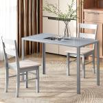 Mesa de Refeição de Cristal Mesa Retangular para 4 - 6 pessoas com Pés de Metal Multifuncional 120x60x75 cm Cinza
