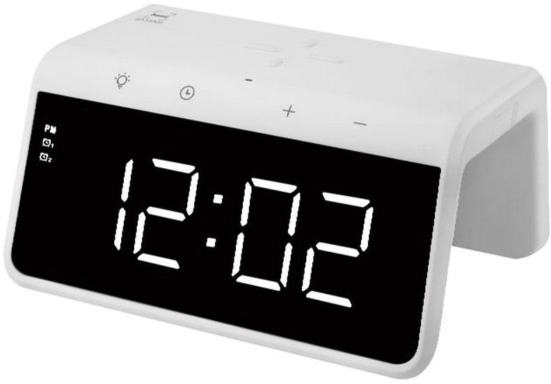 Despertador LED + Carregador s/ Fios 10W (Branco) - SAMI