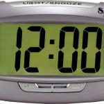 Despertador LCD Digitos XL Sensor Luz Automática (Prata Escuro) - SAMI