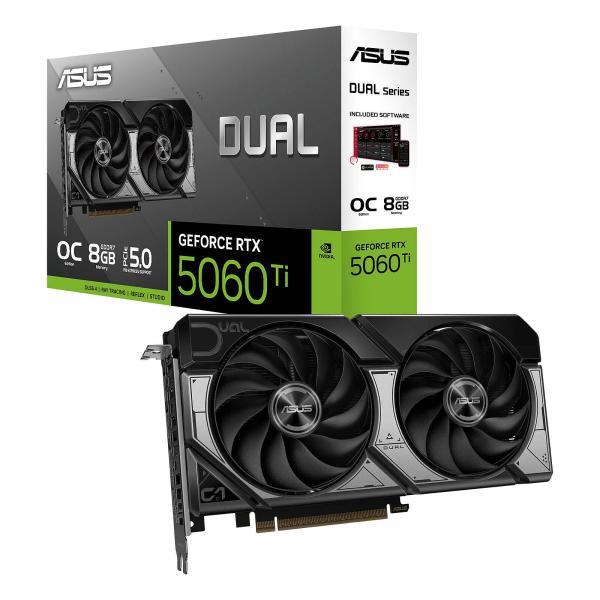 Placa Gráfica NVIDIA GeForce RTX 5060 Ti Blackwell Dual OC 8GB GDDR7 DLSS4 - ASUS