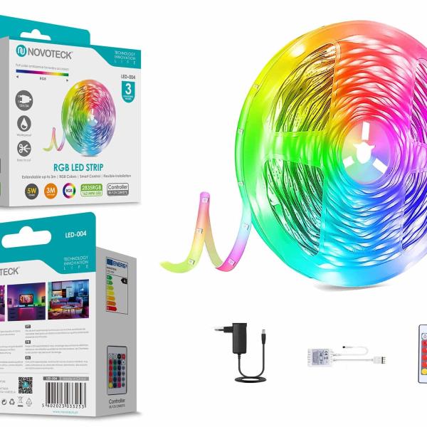 Fita Led 3M 12V 2835Rgb 162Mini Led 5W Ip65 LED-004