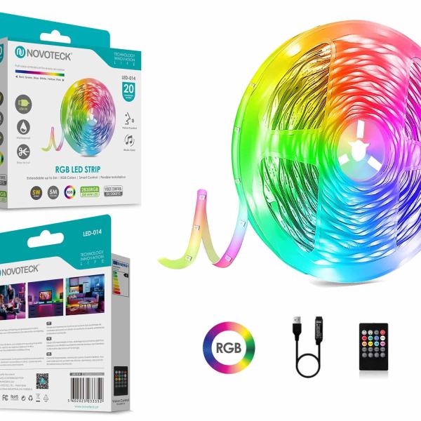 Fita Led 5M 5V 2835Rgb 300Mini Led 5W Som Controlo Ip65 LED-014