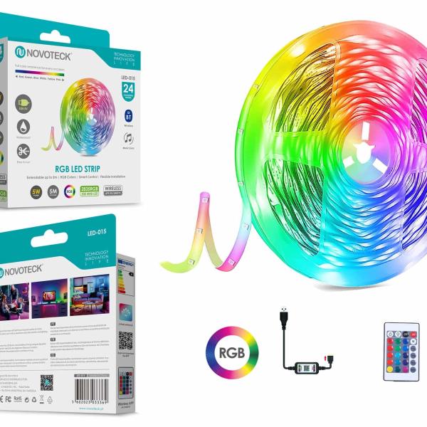 Fita Led 5M 5V 2835Rgb 300Mini Led 5W Bt App Ip65 LED-015