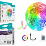 Fita Led 3M 5V 2835Rgb 180Mini Led 5W Bt App Ip65 LED-018