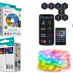 Fita LED Strip RGB Personalizável Novoteck LED-034 - 15m, 1500 LEDs, 5W, DIY App, IP65