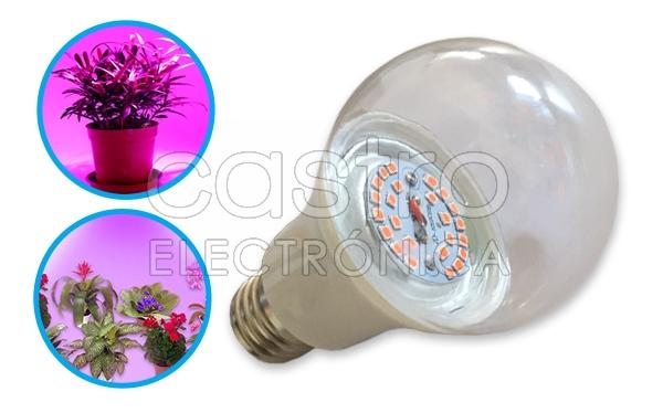 Lampada LED E27 220V 12W p/ Crescimento Plantas e Flores