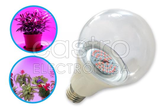Lampada LED E27 220V 15W p/ Crescimento Plantas e Flores