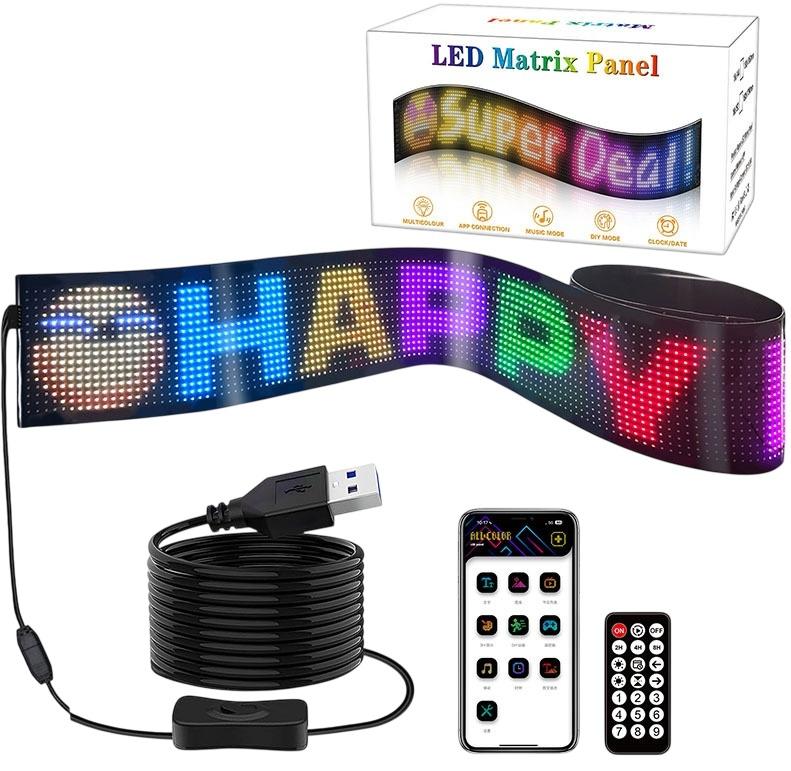 Painel LED Flexível de 12 Caracteres 16px (1762 x 192 mm)