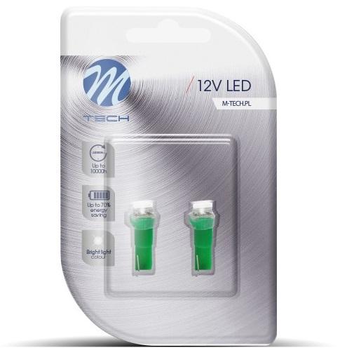Blister 2x Lampadas 1 LED SMD 12V T05 - Verde