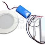 Projector LED p/ Encastrar 220V 6W Branco F. 6000K 700Lm c/ Opção Luz Emergência (Bateria)