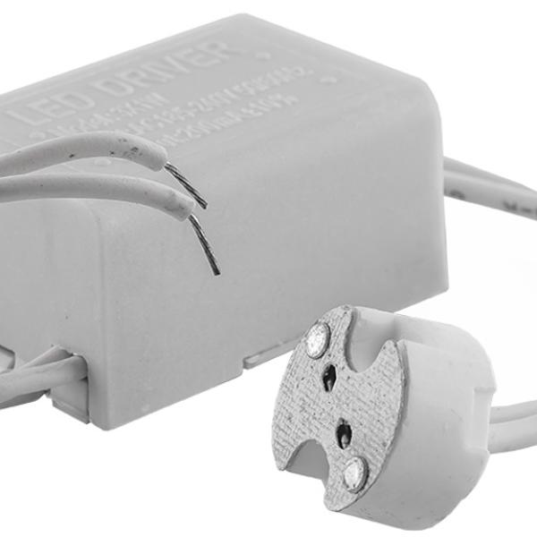 Fonte Alimentação (LED DRIVER) 12VDC 3W c/ Suporte MR16