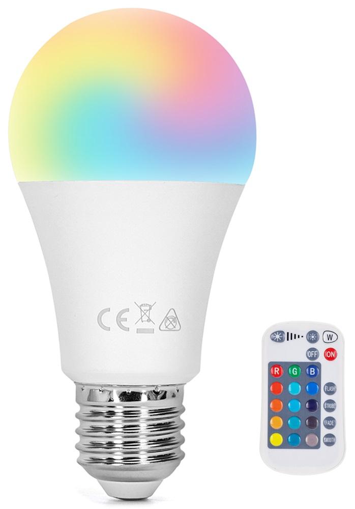 Lampada LED A60 220V E27 RGB+W 8W c/ Comando