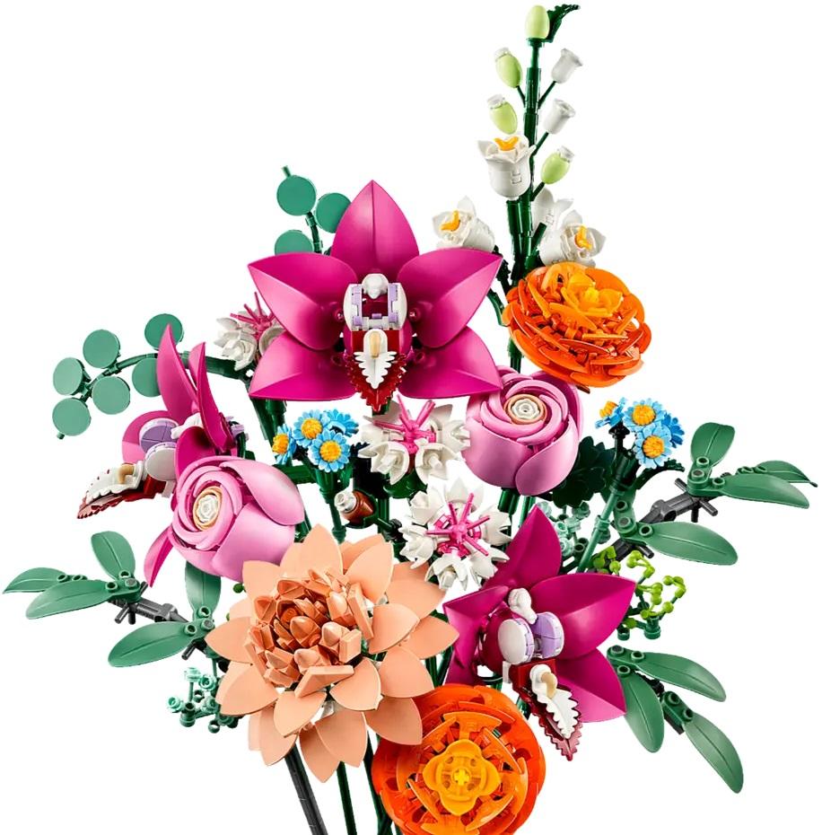 LEGO Botanical: Buquê de Flores Cor - de - Rosa Elegante - LEGO